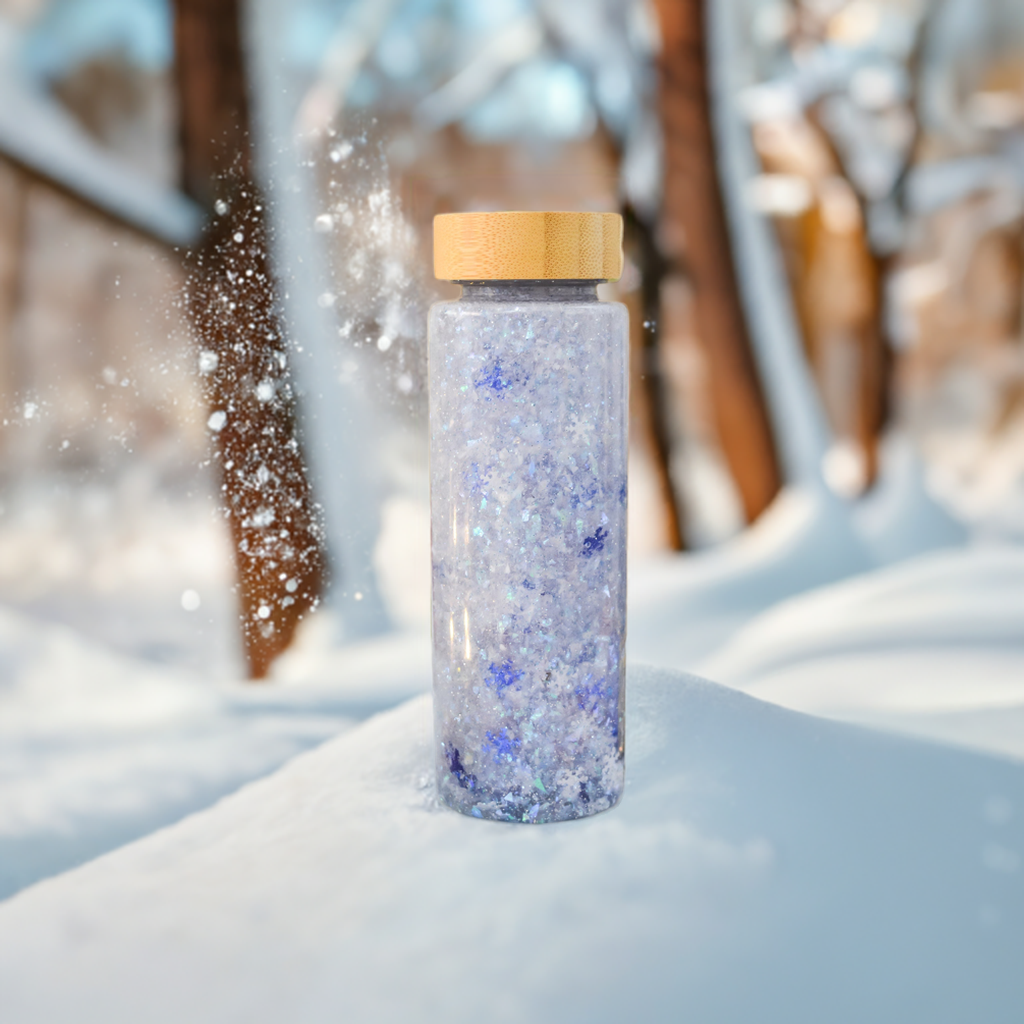 Blizzard Sensory Shaker calm down | Montessori fidget Bamboo Bottle