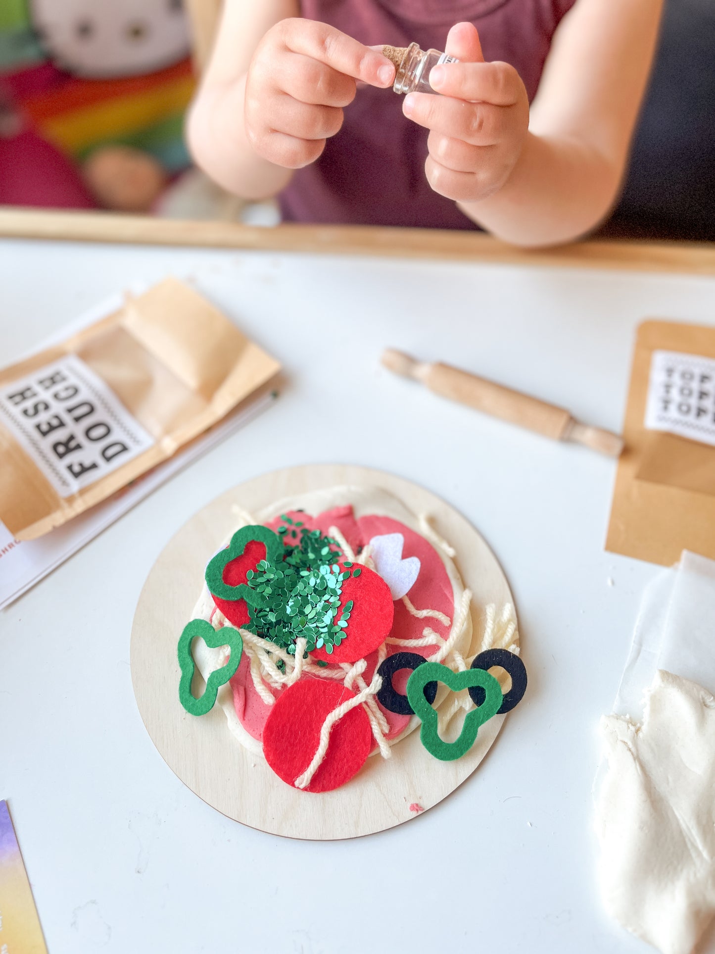 Finley’s Pizza Party Play Dough Kit – Handmade Sensory Play for Little Chefs